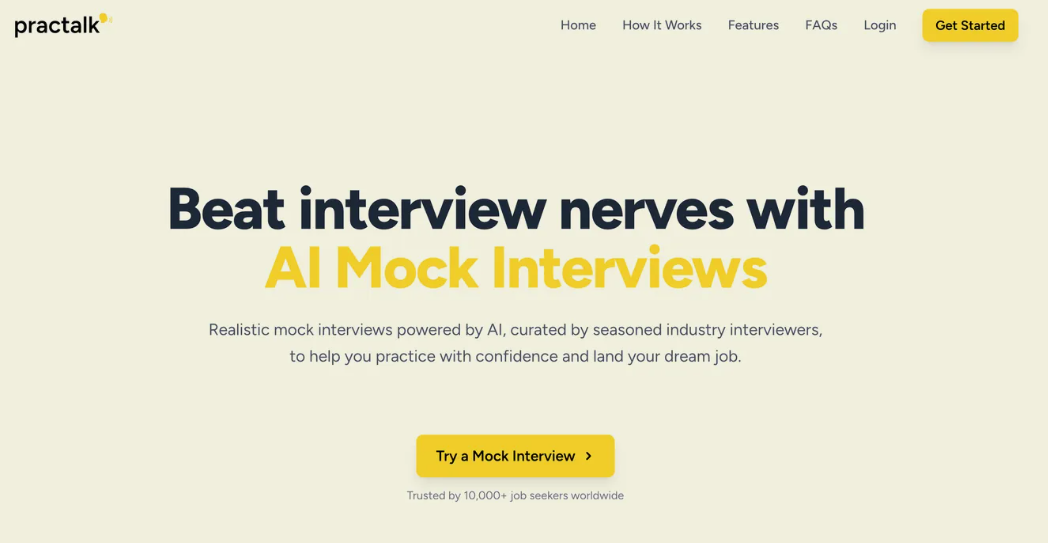 PracTalk: AI Simulation Interview Exercise Tool to improve interview skills to achieve better interview performance