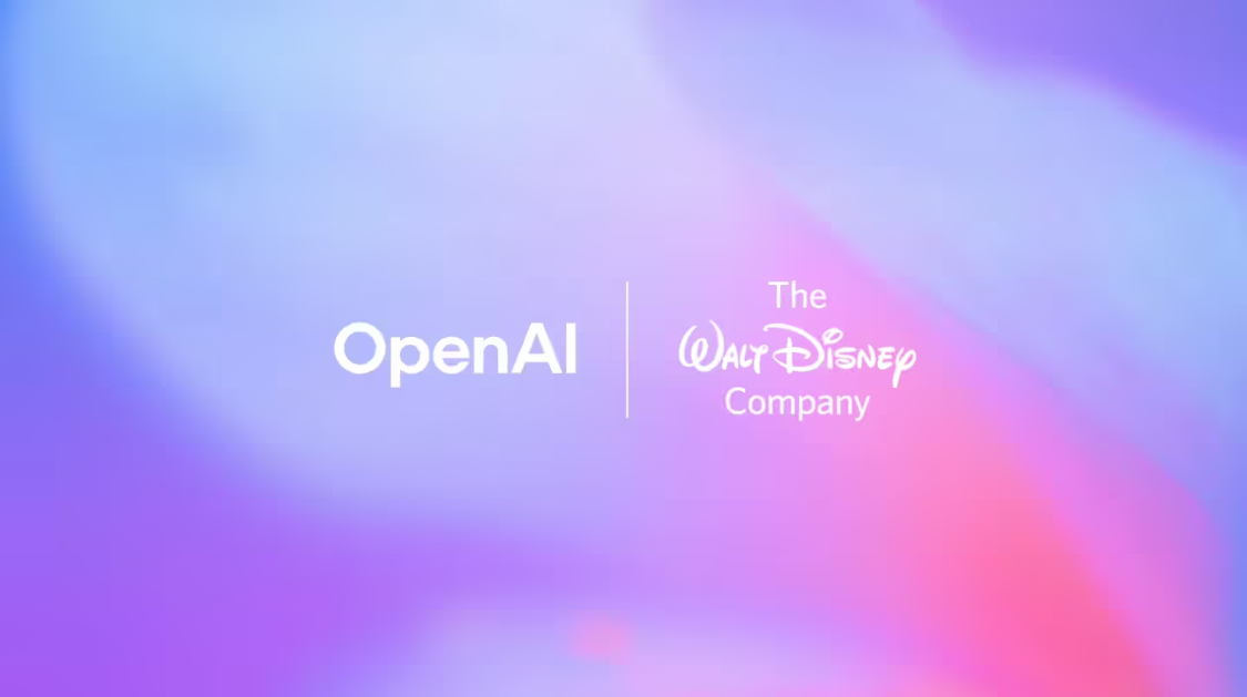 Disney announced a billion-dollar investment in OpenAI, allowing Sora to generate video of characters like Mickey Mouse