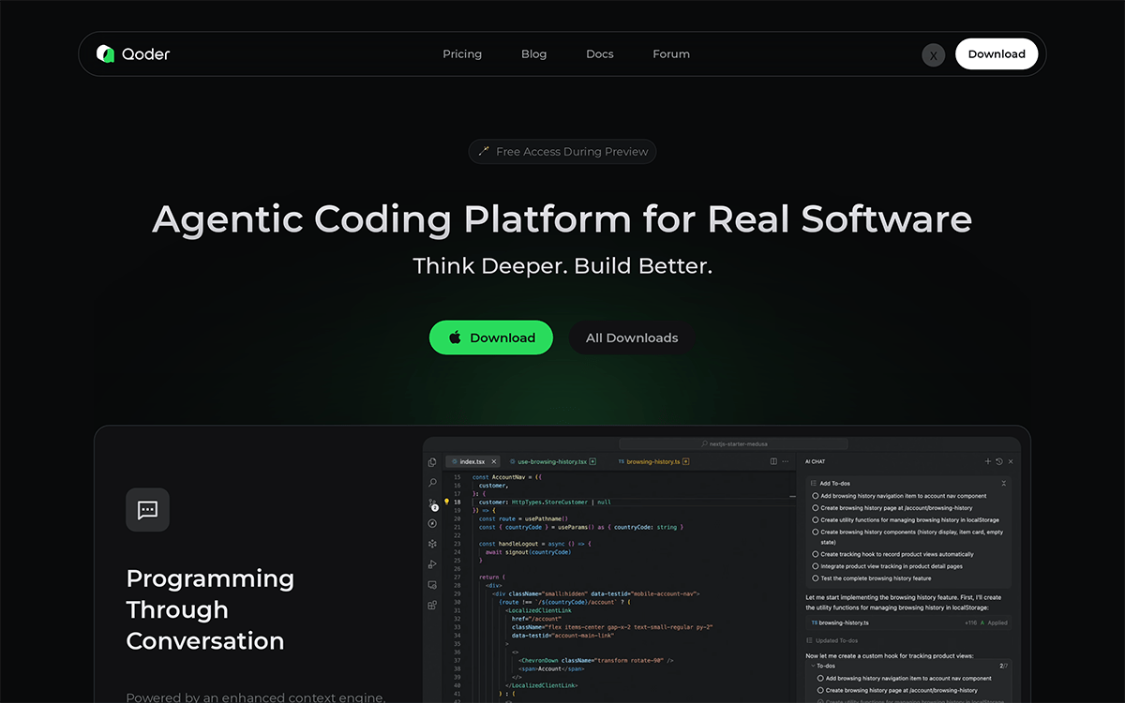 Qoder: Smart Encoding Platform, AI Agency Programming Tool launched by Ali Baba