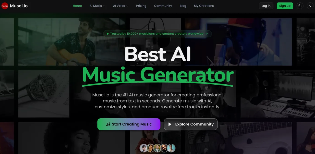 00196bdj00t8la9z00d2d000ud00vp Musci.io: AI Music Generator to generate copyright-free music for video, podcast, etc