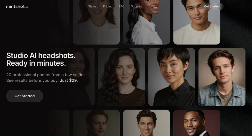 Mintshot：AI头像生成工具，快速生成高质量的专业形象照片