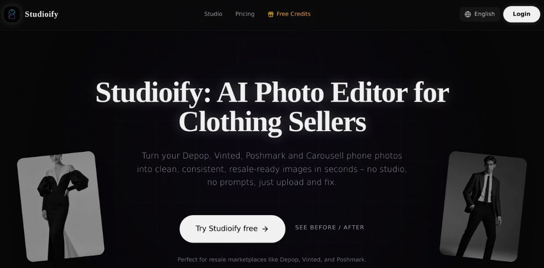 Studioify: AI-driven photo editor, who converts clothes taken on mobile phones into professional, consistent pictures