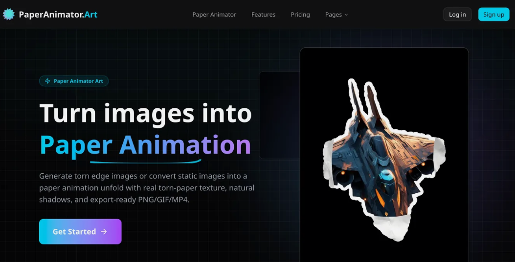 Paper Animator Art：AI动画工具，将静态图像转化为纸质动画