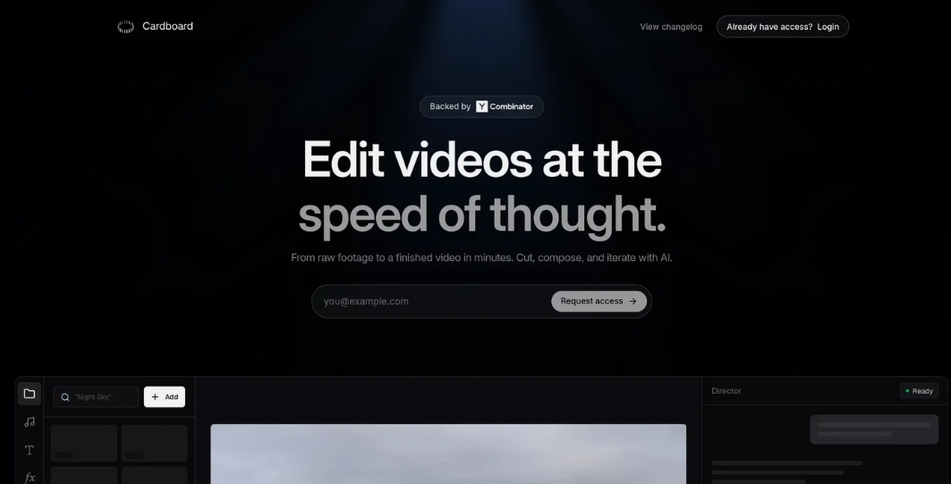 Cardboard：AI视频编辑工具，支持快速剪辑、智能作曲、自动字幕、色彩校正等功能