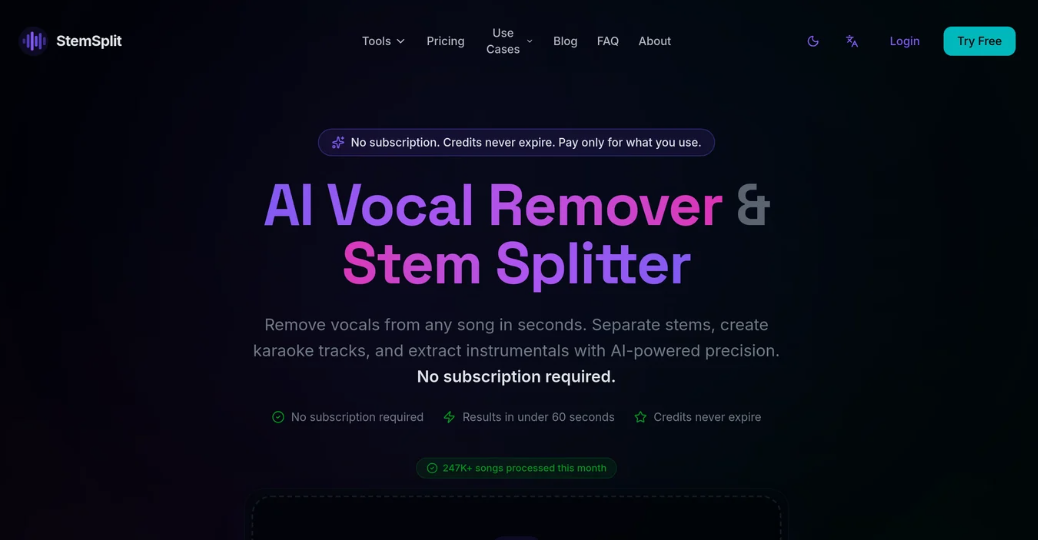 dc4c414ej00t8la0g006td000su00f0p StemSpit: AA audio tool that quickly separates songs from adult sound, accompanies and musical instruments