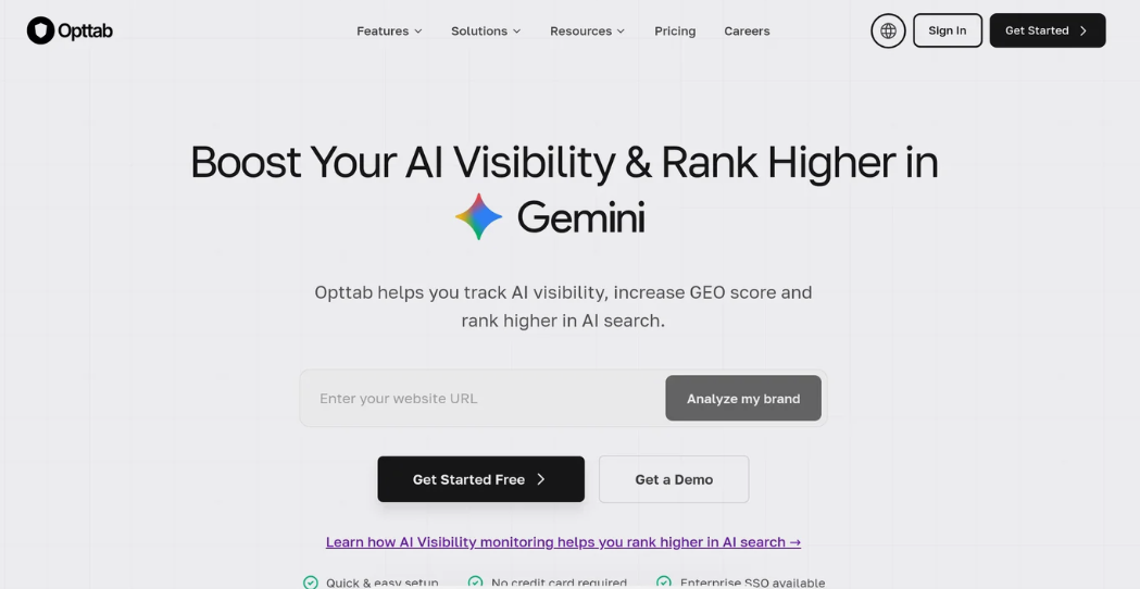 Opttab：AI优化搜索工具，提高 GEO 分数并在 AI 搜索中获得更高的排名