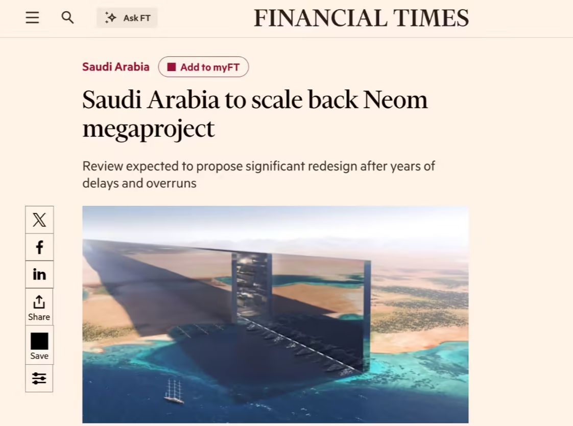 IN SAUDI ARABIA, 9 MILLION PEOPLE IN THE "DESERT SUPERCITIES" PROGRAM WERE BLOCKED AND NEWS WAS THAT THEY WOULD BE GIVEN ACCESS TO THE AI DATA CENTRE