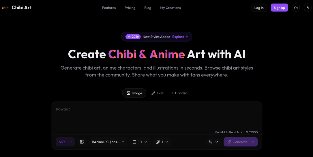 Chibi Art: an AI painting tool for cartoon lovers, which quickly produces cute cartoons, characters and illustrations