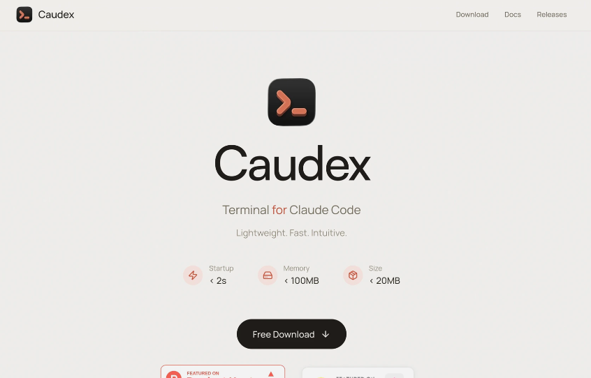 Caudex：一款专为 Claude Code 设计的终端，专为Claude Code设计
