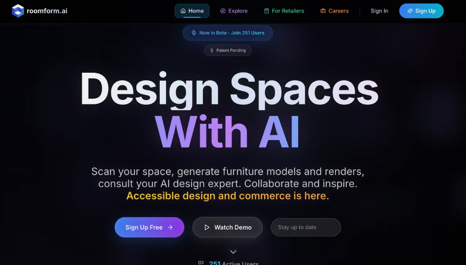 36600072j00ta109v008hd000qc00ezp Roomform:AI设计助手,通过3D扫描、家具生成和AI设计助手的室内设计平台