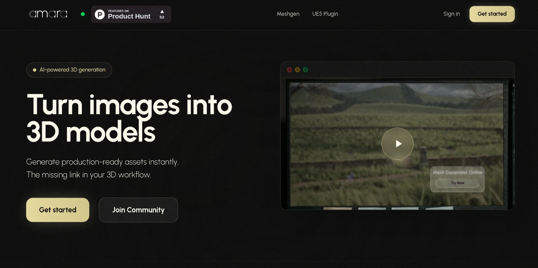 3d1360e3j00t9ttbz00bid000u500f0p Amara:3D 生成工具,将图像转化为 3D模型