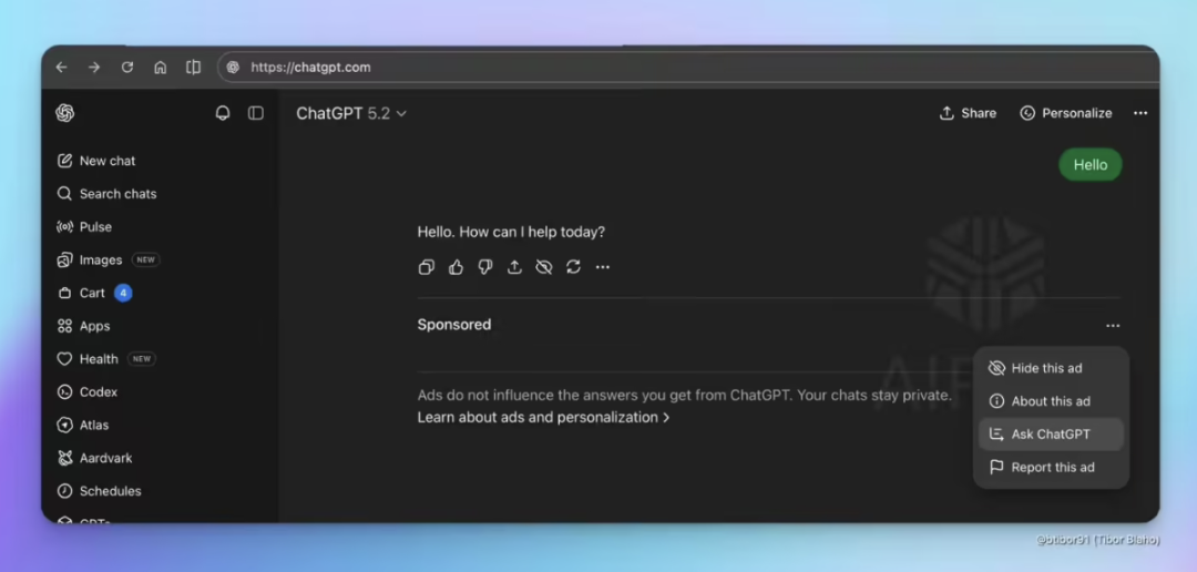 OpenAI 已准备好在 ChatGPT 中推出广告：承诺不篡改回答且数据不外售