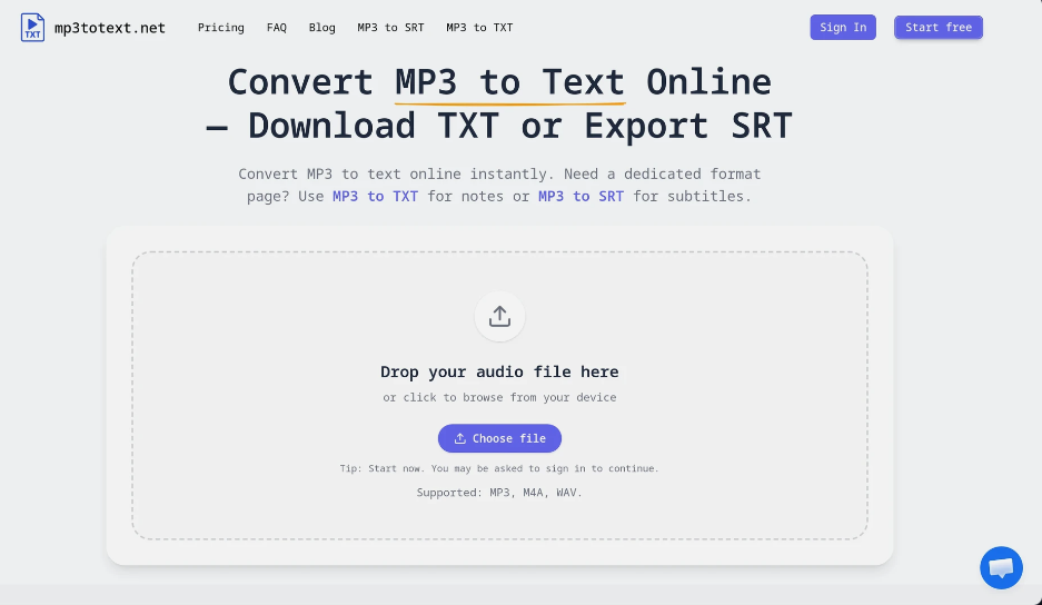 mp3 to text：MP3 转文本工具，快速将音频文件转录成文字