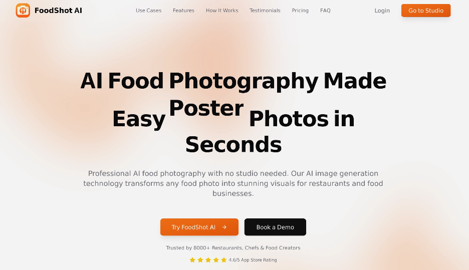FoodShot AI: Food Photo Editor, transforming food photos into professional visual effects