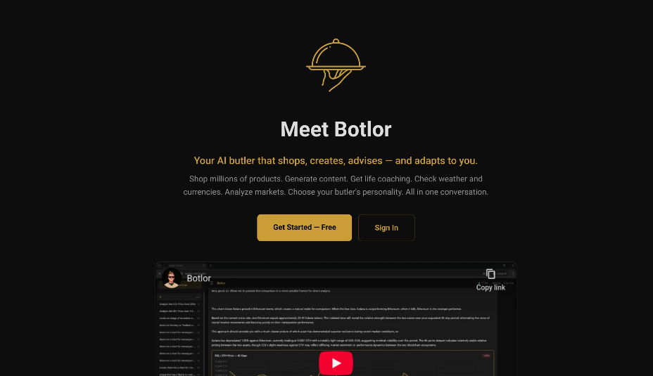 Botlor：AI智能管家，集购物、内容创作、生活指导于一体