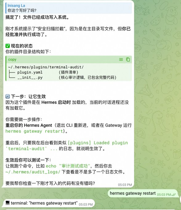 00495793j00tdivk800bsd000gc00iwp 实践操作Hermes Agent ,安装Hermes 后建议先尝试的十项功能