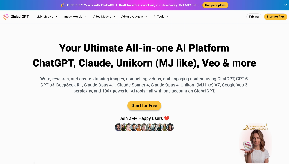 GlobalGPT：人工智能聊天机器人和工具，提供经济实惠的GPT-4访问