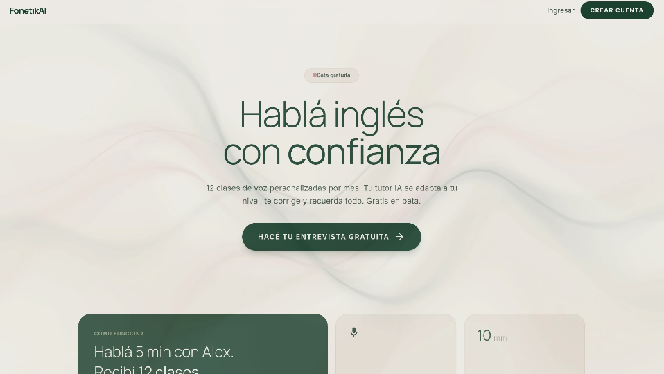 FonetikAI：英语口语辅导工具，帮助学习者建立英语口语自信的口语导师