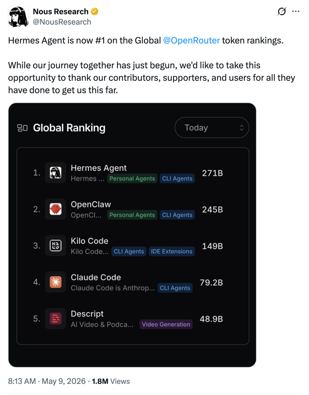 Emmas Hemers Agent, first on the global app roll, beyond OpenClaw