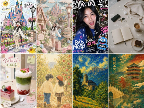 10 SETS OF AI DRAWINGS ARE SHARED, AND 10 DIFFERENT DRAWING STYLES ARE COPIED BY ONE KEY