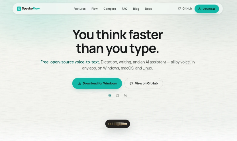 SpeakoFlow: Free open-source voice-to-text tool to support hearing, AI generation, translation and colour
