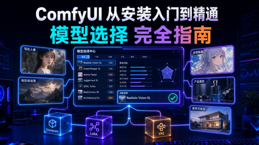 b1ffc8e6j00tjjt1g00mbd000or00dtp ComfyUI 从安装入门到精通,模型选择完全指南