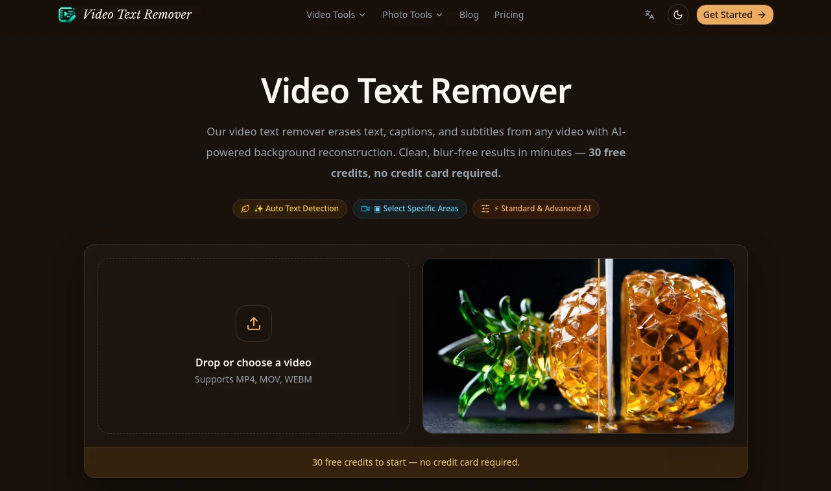 Video Text Remover: AI Video Text and Watermark Removal Tool, Automatically Remove Subtitles, Watermarks and Text Overwrite from Video