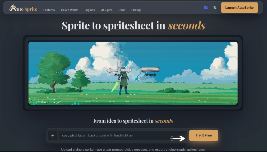 4d160238j00tl4r3t0097d000of00dwp AutoSprite:AI 游戏精灵图生成工具,将图像或文本快速转换为生产就绪的精灵图