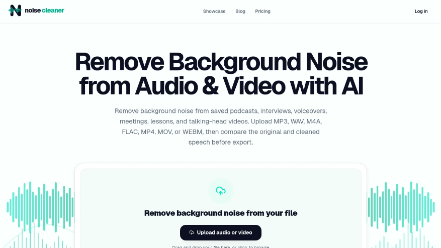 Noise Clearer: AID background noise removal tool, using AI technology to remove background noise from podcasts, interviews and videos