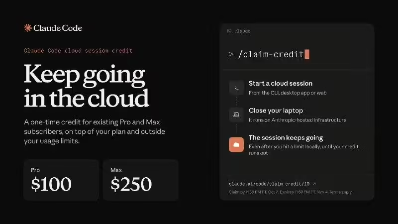 Anthropic Claude Code cloud session officially online, Pro / Max user received a range of $100 to $250