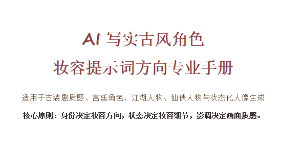 6869a4bcj00tli0oc000gd000gg0082p AI图片提示词大全:AI写实古风角色妆容提示词手册