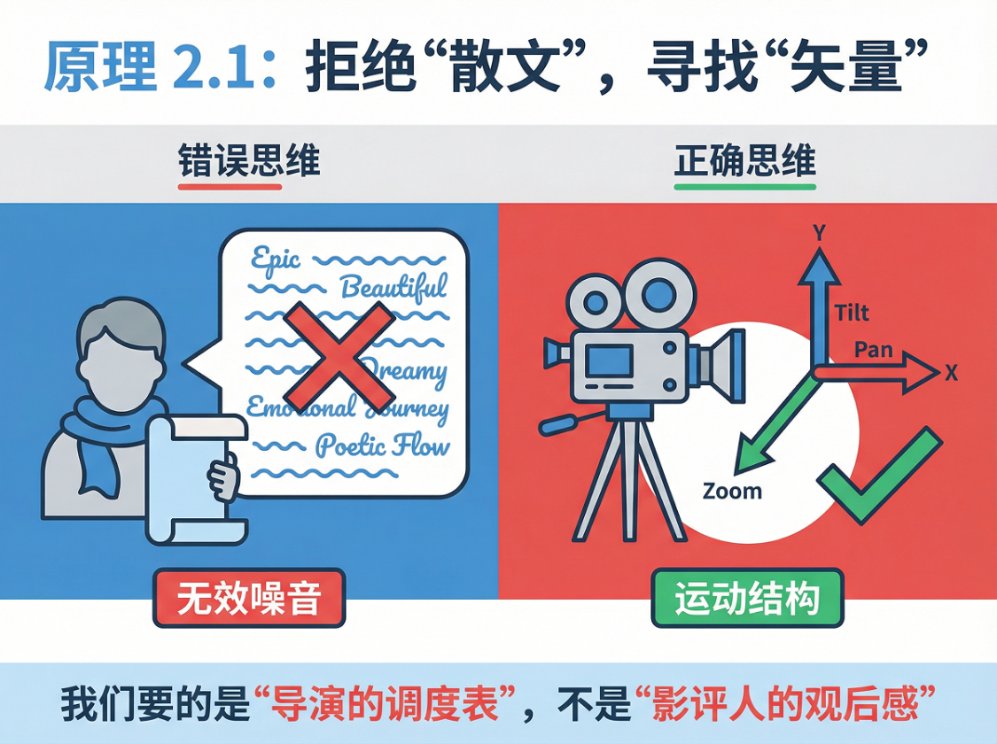 AI提示词创作第二十二节：拒绝“看图说话”，AI视频反推的真正逻辑—运动学解构
