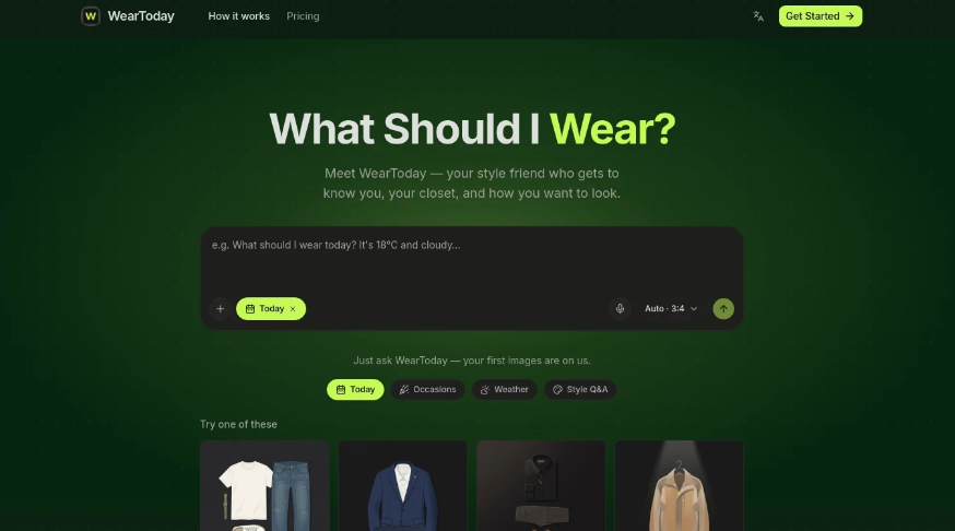 WearToday: An AI smart-dressing assistant based on personal closets, providing personalized wear advice and image design