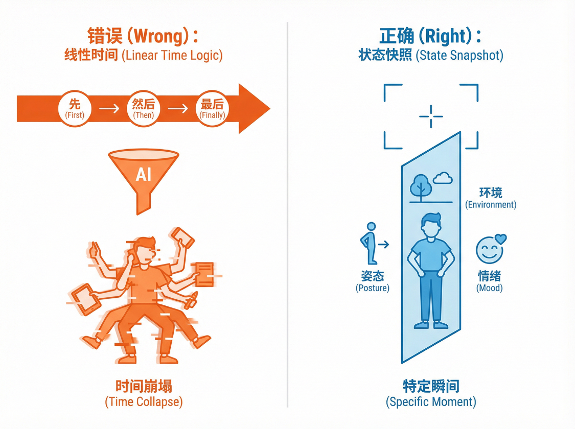 c48ce348j00tlg8ir013td000v900ncp AI提示词创作第二十八节:AI视频生成的“降维打击”,从动作清单到状态流