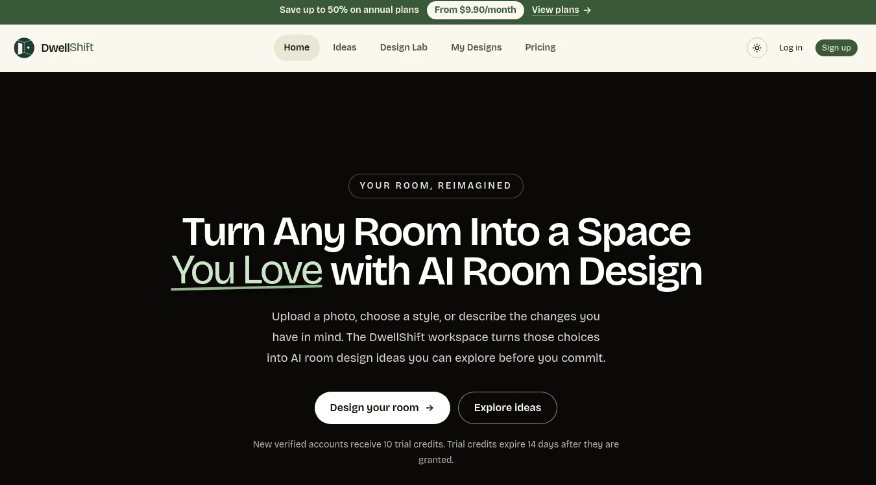 DwellShift: AI Design and Planning Tool for Indoor and Outdoor Space, using AI technology for interior, outdoor and flat layout design