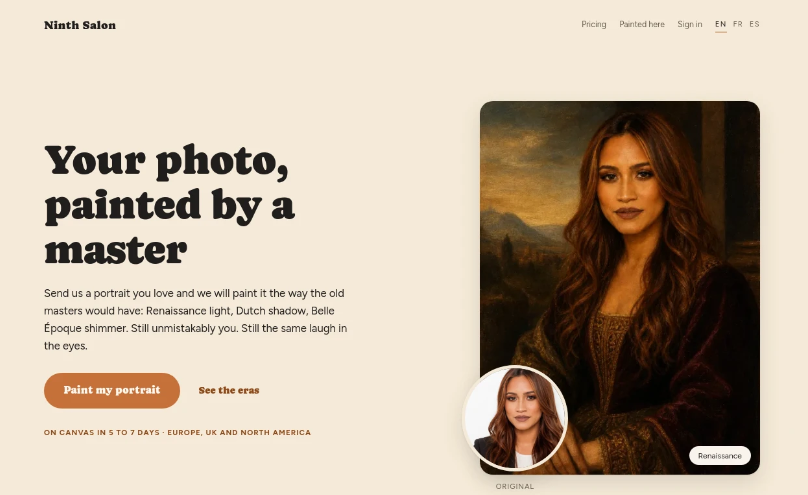 Ninth Salon: Master style photo painting customization service, transforming personal photos into paintings
