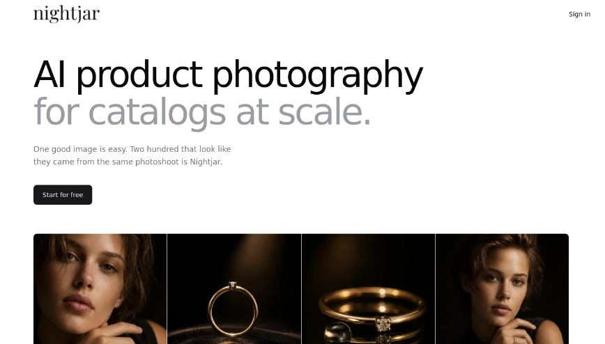 Nightjar: Electrician AI-product photo and automated image generation tool, using AI technology to generate high-quality photographic images for electrician products