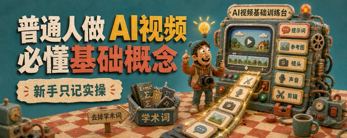 e91eca98j00tkq4fj00vkd000v900cip AI生成视频入门:普通人第一次做AI视频,应该先搞懂这些基础概念