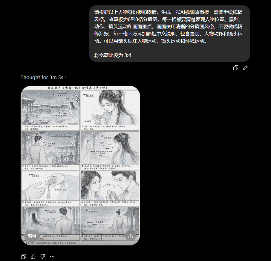 efb963d6j00tli23a00f2d000p700o7p AI提示词创作第五十七节:用AI故事板,让视频生成更稳定