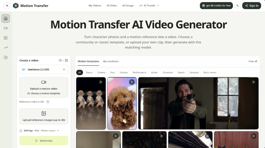 Motion Transport AI: Photo-to-Video Animation Tool, easy to generate high-quality role animated videos