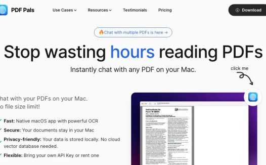 PDF Pals:Mac必备AI聊天工具,可以与任何PDF文件进行聊天交互