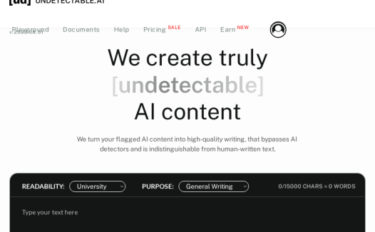 Undetectable.ai:绕过AI检测器的AI写作工具