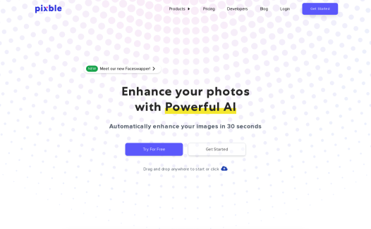 Pixble: 一个使用人工智能来增强您的照片的在线照片编辑工具
