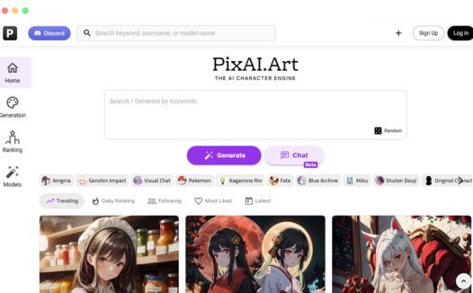 Pixai.art: 基于人工智能的AI绘画漫画生成器工具