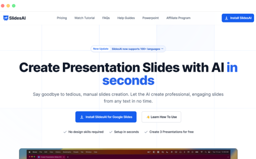 SlidesAI: 基于Google Slides的AI生成PPT插件