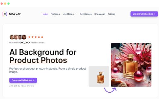 mokker ai: 免费在线AI电商产品图换背景工具