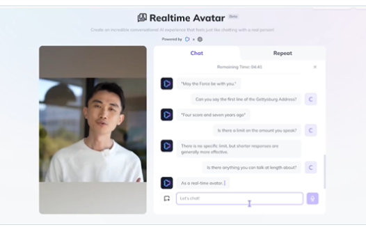 HeyGen发布最新功能演示 可通过文字和AI进行视频聊天