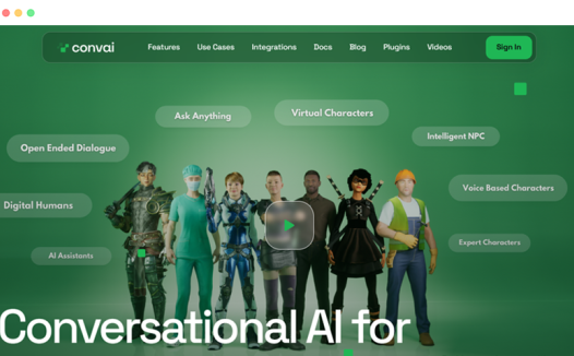Convai: 让虚拟游戏角色更智能的对话AI人工智能平台