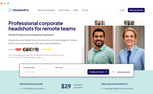 HeadshotPro: 基于人工智能的AI专业头像生成器工具