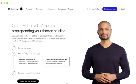 Colossyan: 基于人工智能的AI数字虚拟人视频生成平台